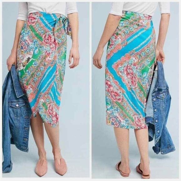Maeve Anthropologie Bette Wrap Skirt. Size 4 - Picture 3 of 16